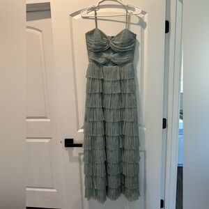 Gianni Bini Grace Metallic Plisse Dress